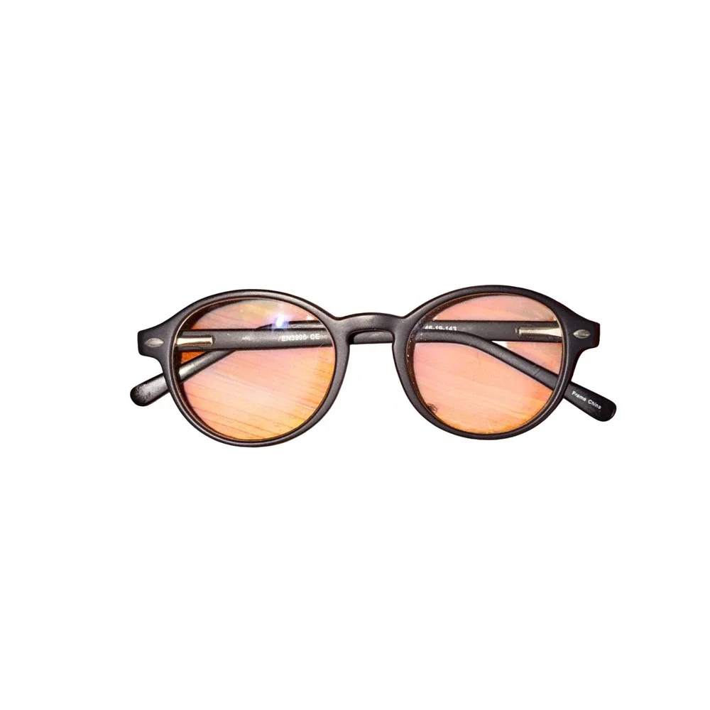 Matte Black Round Eyeglasses Frames EN3996 46-19-143 Vintage Style Retro Eyewear